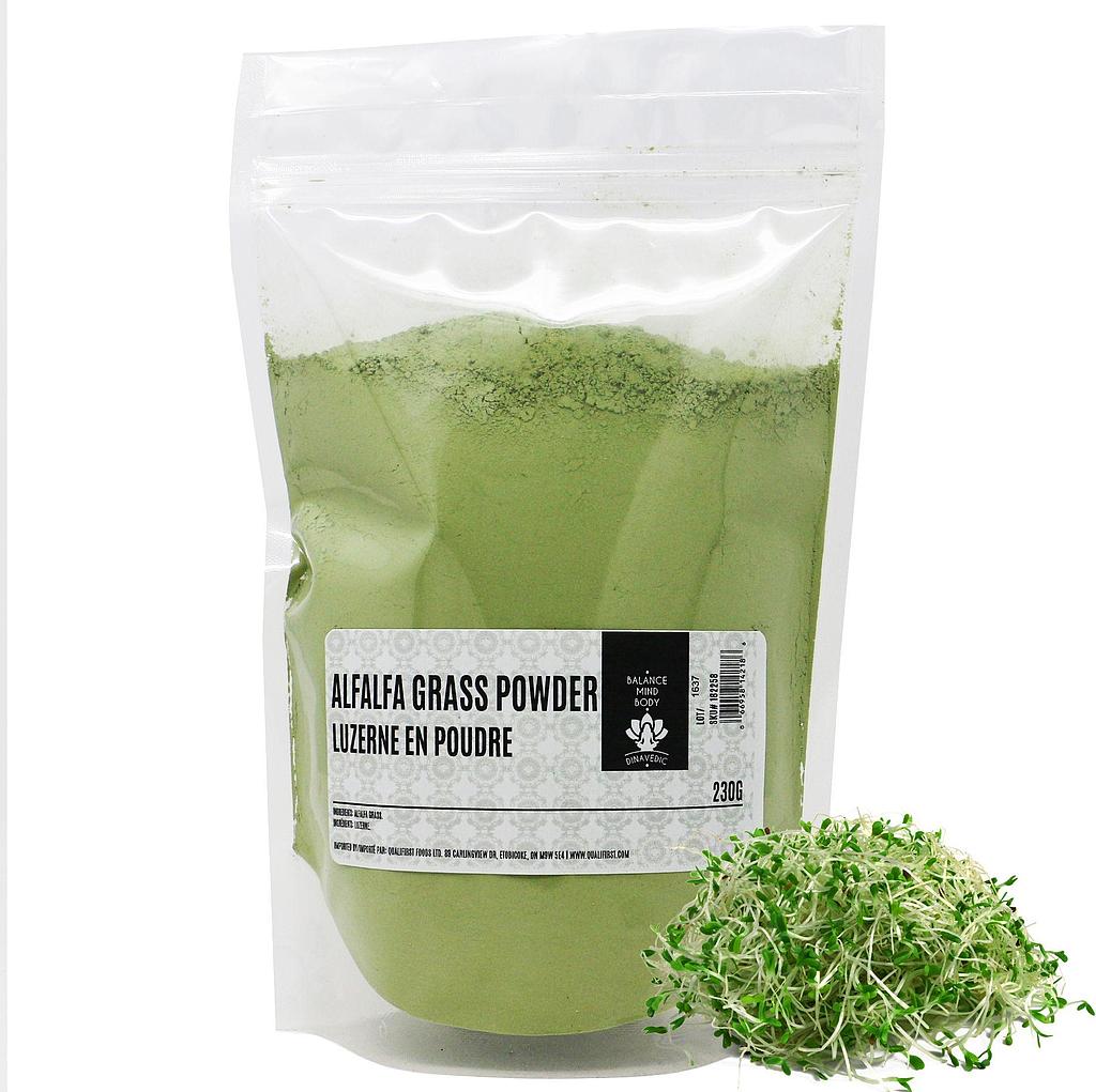 Alfalfa Grass Powder 230 g Dinavedic Qualifirst